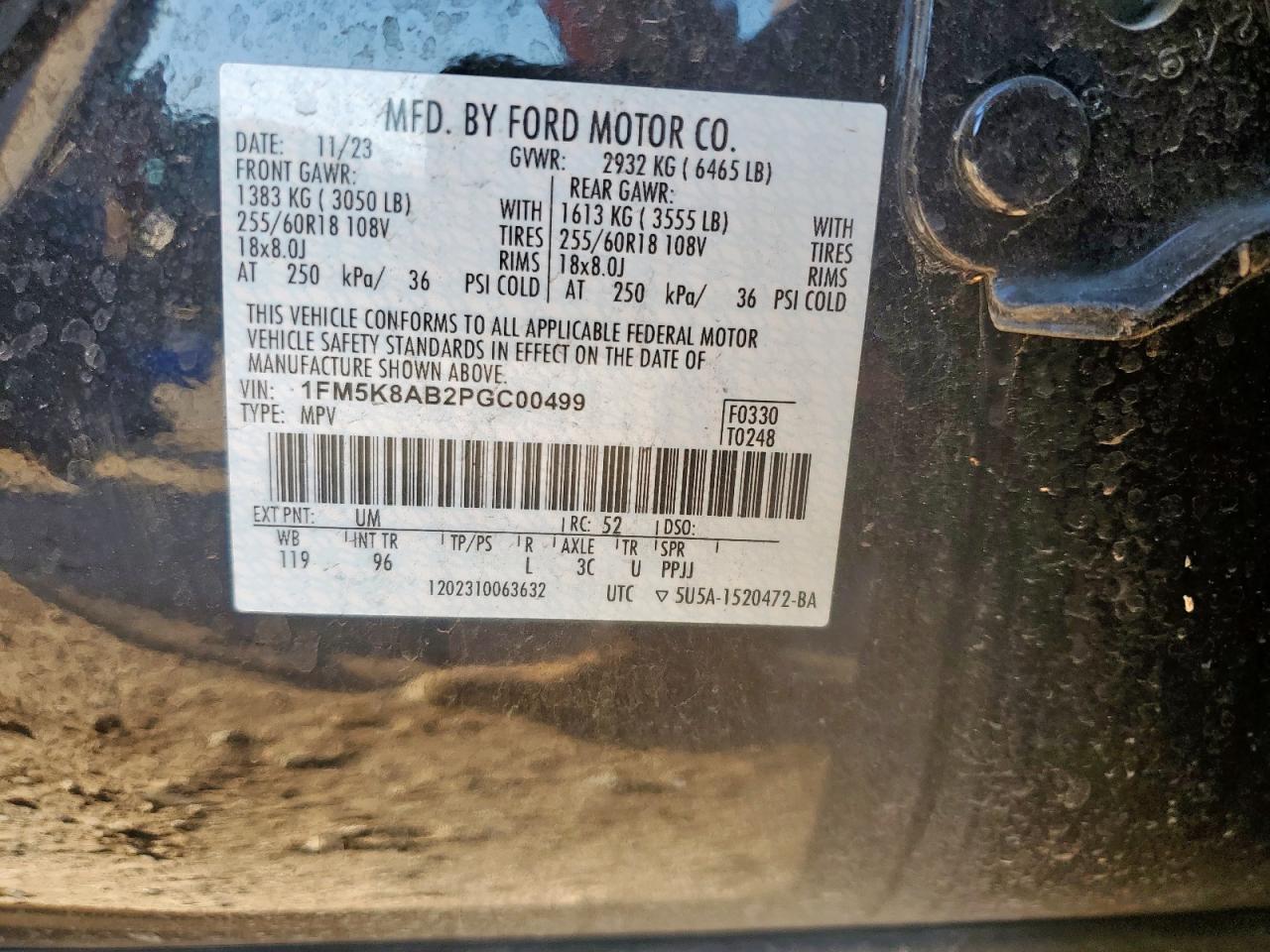 Lot #3302833889 2023 FORD EXPLORER P