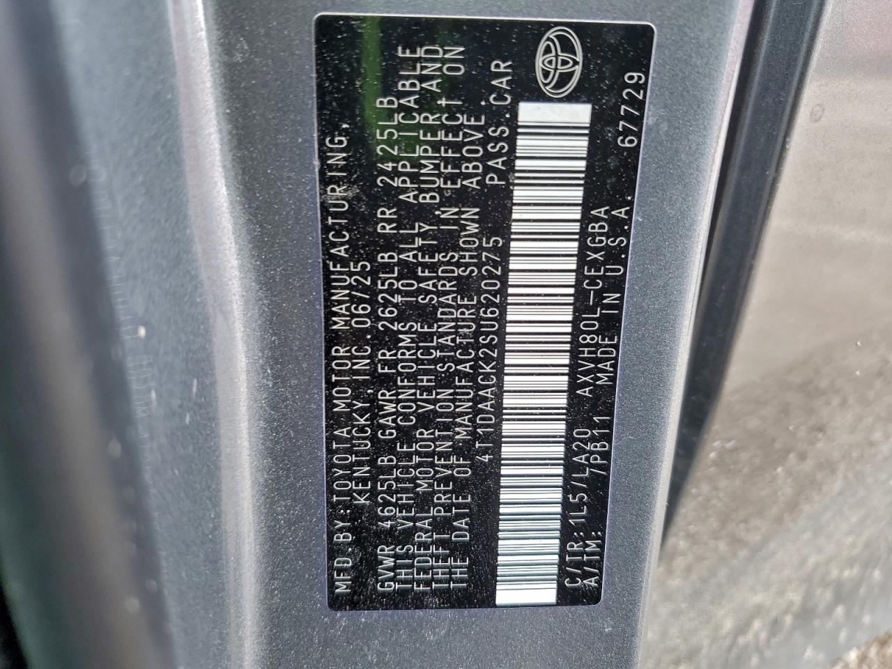 Lot #3304634973 2025 TOYOTA CAMRY XSE