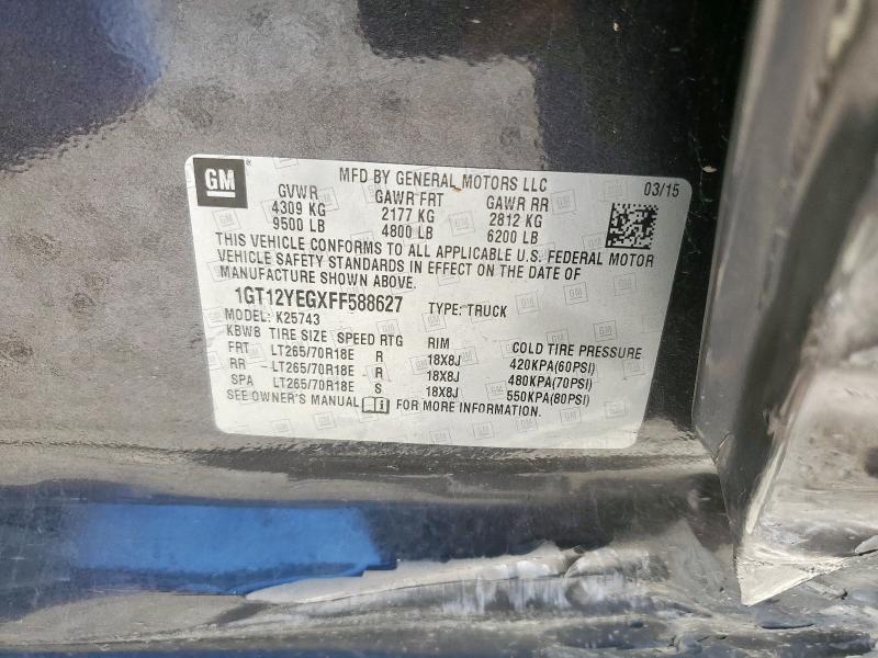 2015 GMC SIERRA K25 - 1GT12YEGXFF588627