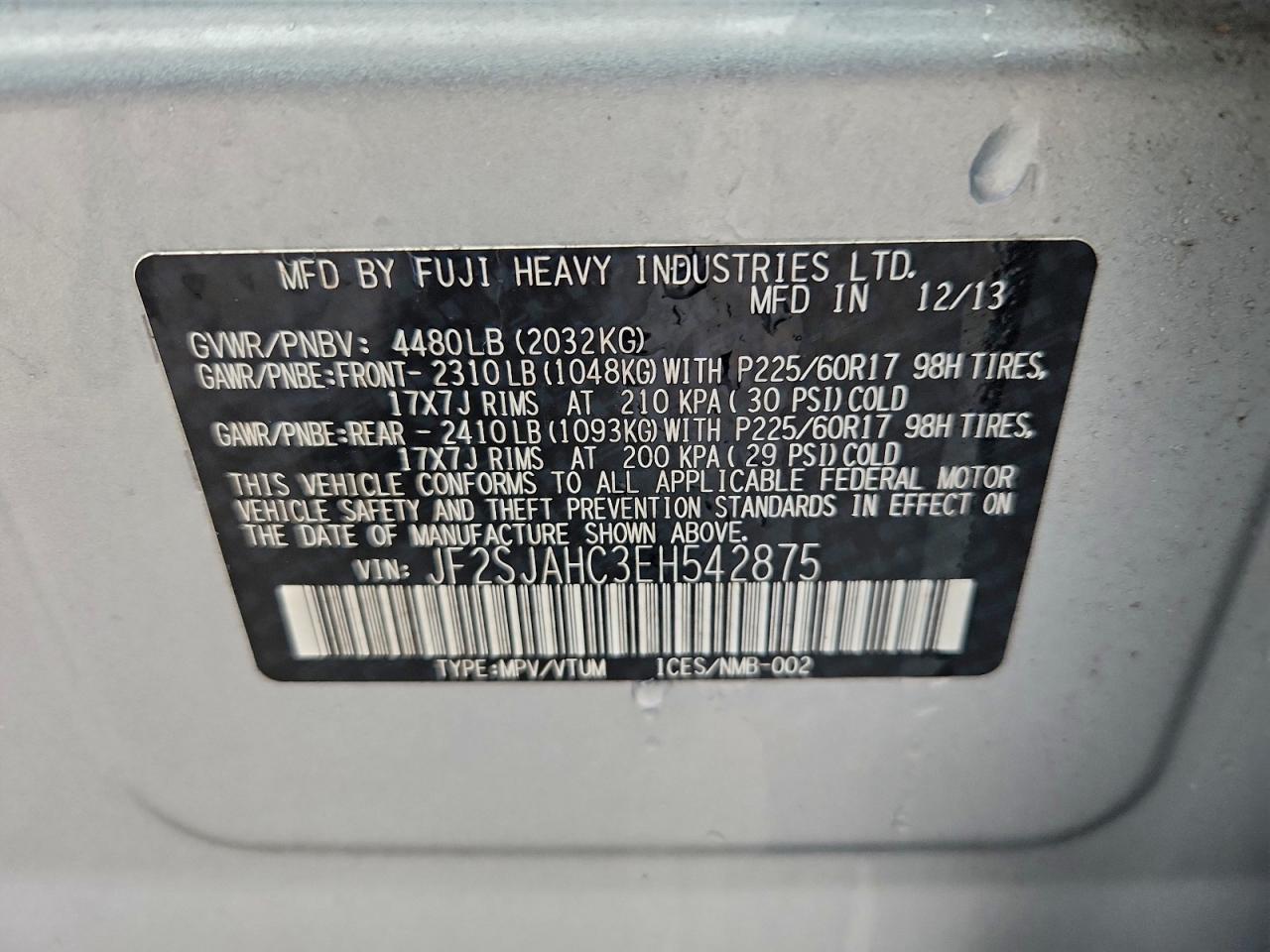 SUBARU FORESTER 2.5I LIMITED