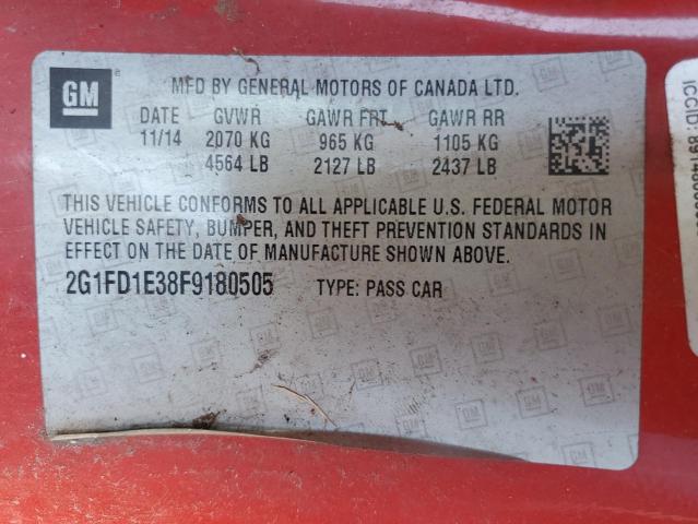 2015 CHEVROLET CAMARO LT #3301769330