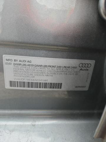 2008 AUDI A4 2.0T QU #3298142256
