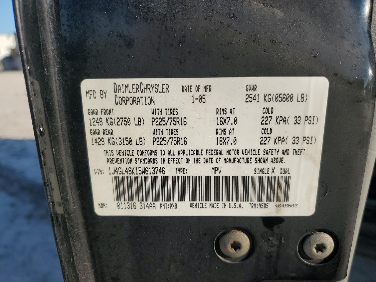 Lot #3297118532 2005 JEEP LIBERTY SP