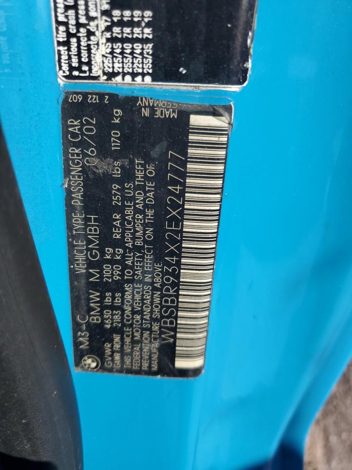 Lot #3302730006 2002 BMW M3