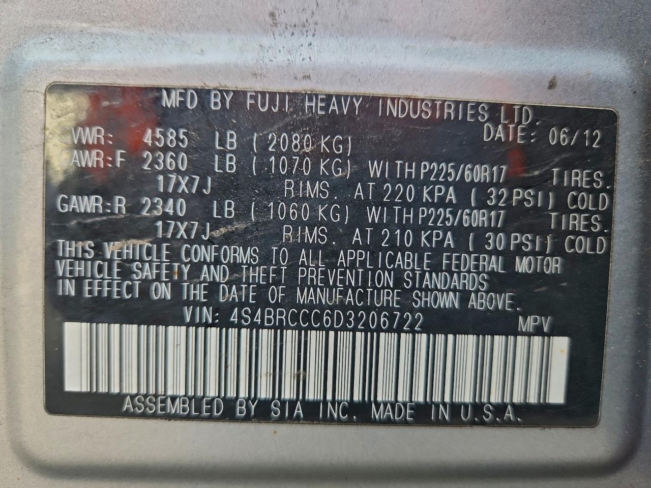 SUBARU OUTBACK 2.5I PREMIUM