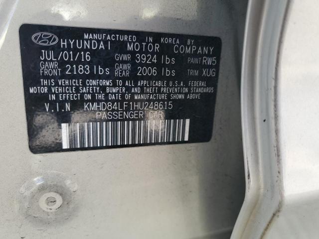 2017 HYUNDAI ELANTRA SE - KMHD84LF1HU248615