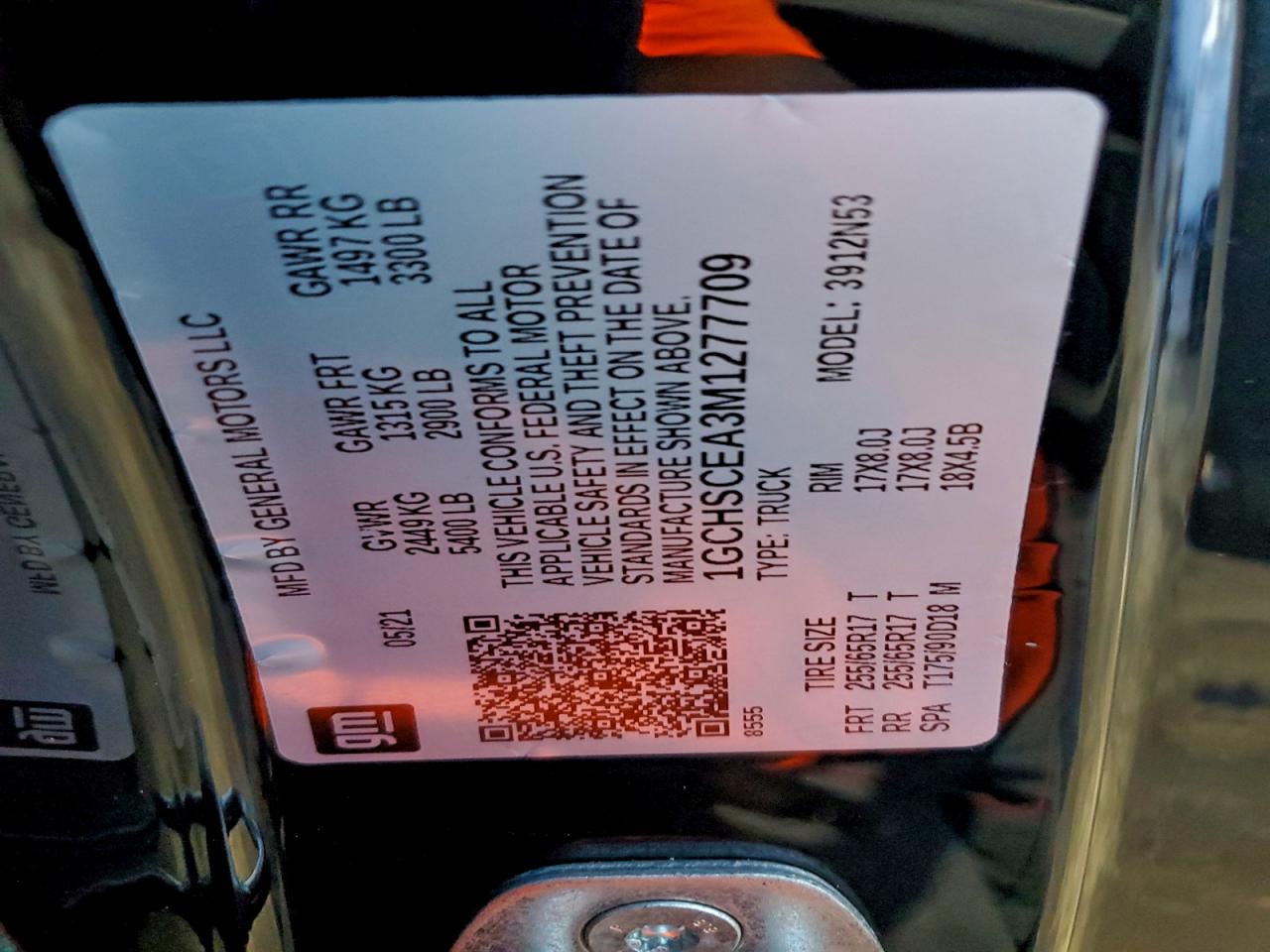 Lot #3301782359 2021 CHEVROLET COLORADO L