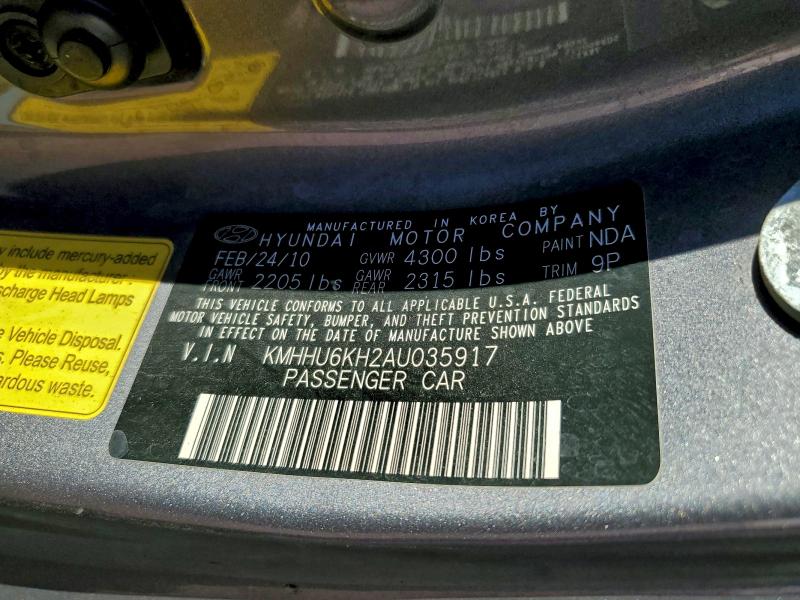 2010 HYUNDAI GENESIS CO #3301945415