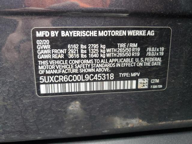 2020 BMW X5 XDRIVE4 - 5UXCR6C00L9C45318
