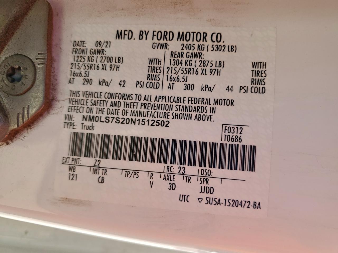 FORD TRANSIT CONNECT XL