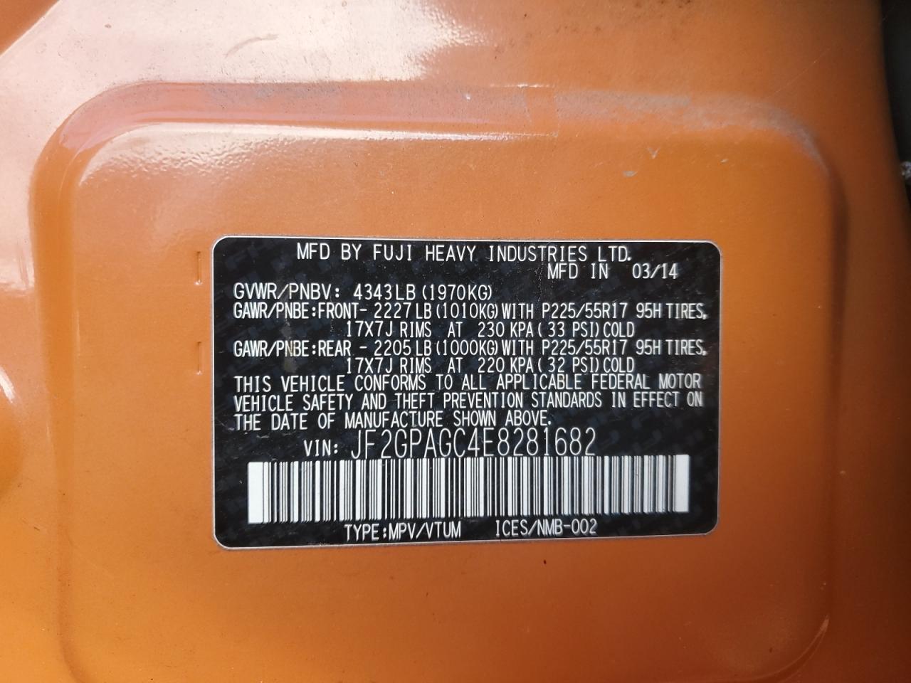 SUBARU XV 2.0 LIMITED