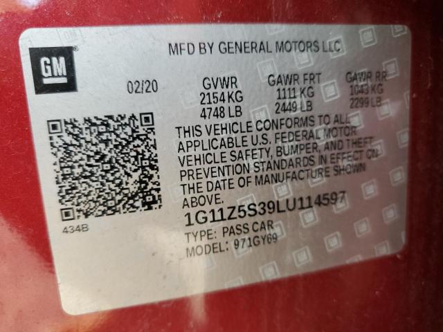 2020 CHEVROLET IMPALA LT #3315752346