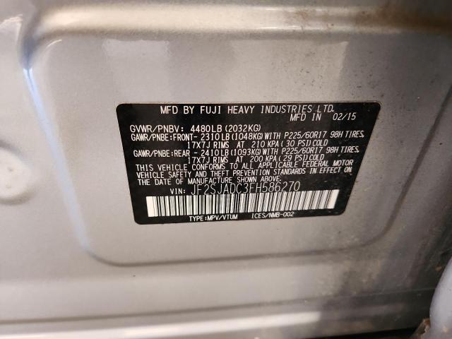 2015 SUBARU FORESTER 2 - JF2SJADC3FH586270