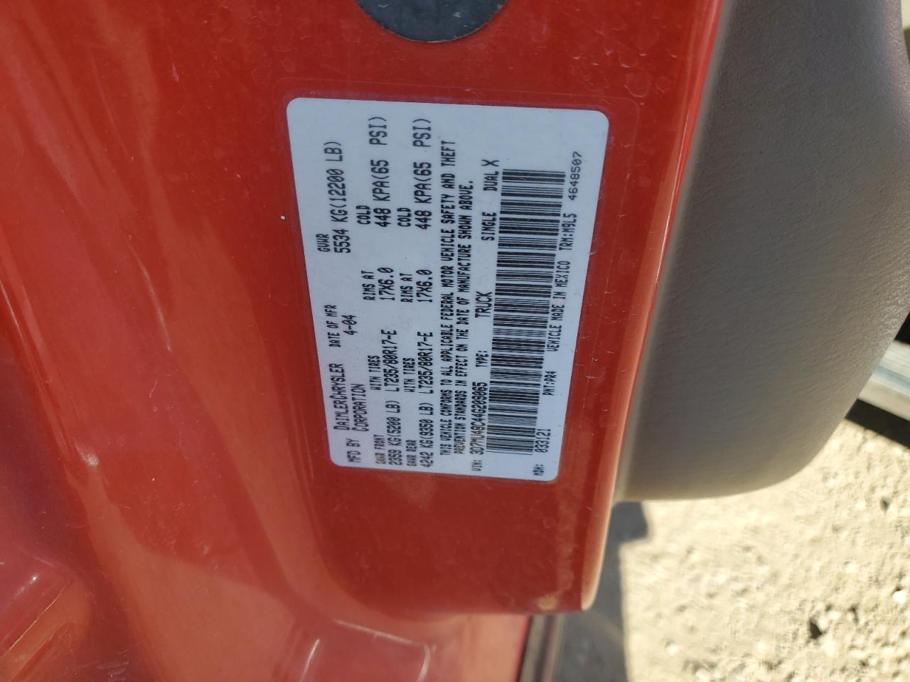 Lot #3302085123 2004 DODG RAM 3500 CREW C PU 4