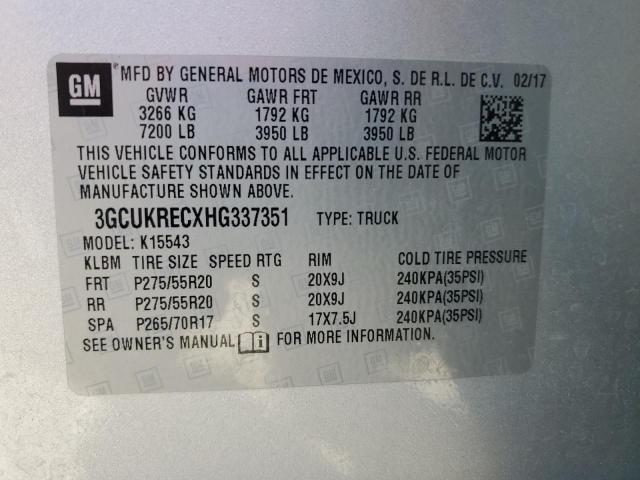 2017 CHEVROLET SILVERADO #3293500414