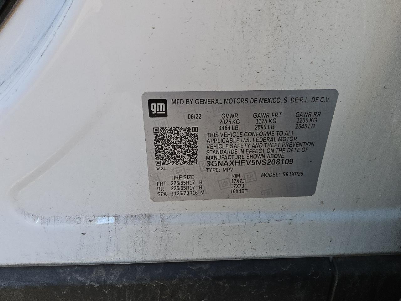 Lot #3304534446 2022 CHEVROLET EQUINOX LS