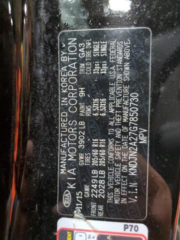 2016 KIA SOUL - KNDJN2A27G7850730