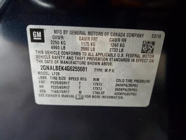 2016 CHEVROLET EQUINOX LS #3301909415