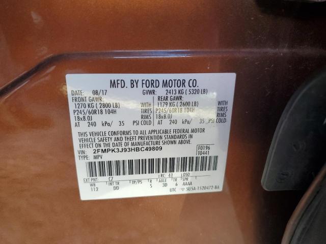 2017 FORD EDGE SEL #3296902845