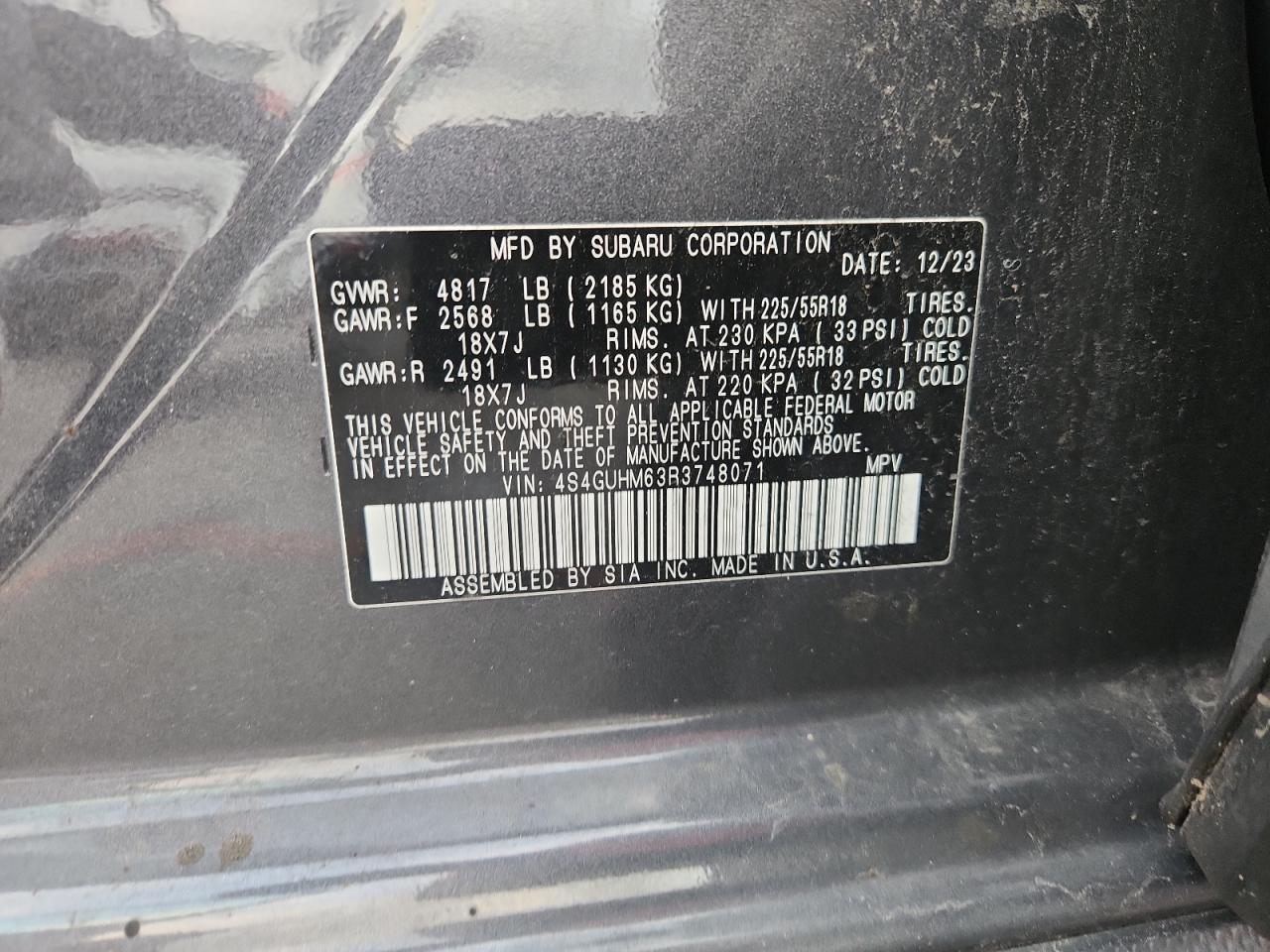 SUBARU CROSSTREK LIMITED