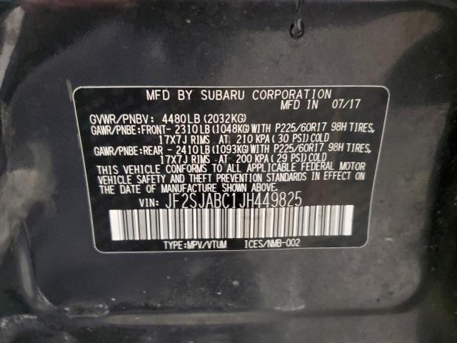 2018 SUBARU FORESTER 2 JF2SJABC1JH449825