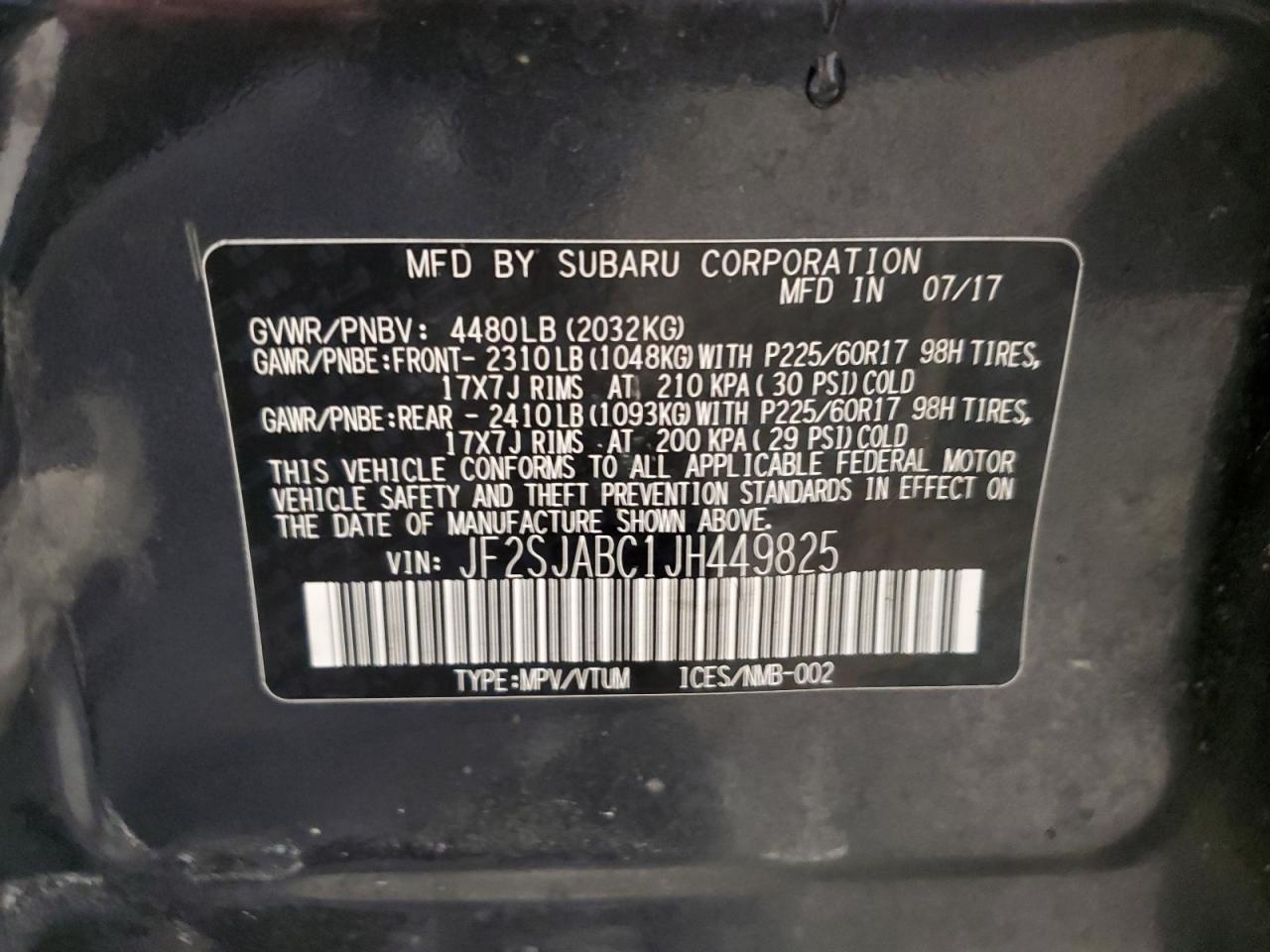 SUBARU FORESTER 2.5I