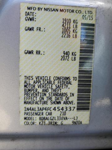 2015 NISSAN ALTIMA 2.5 #3294176952