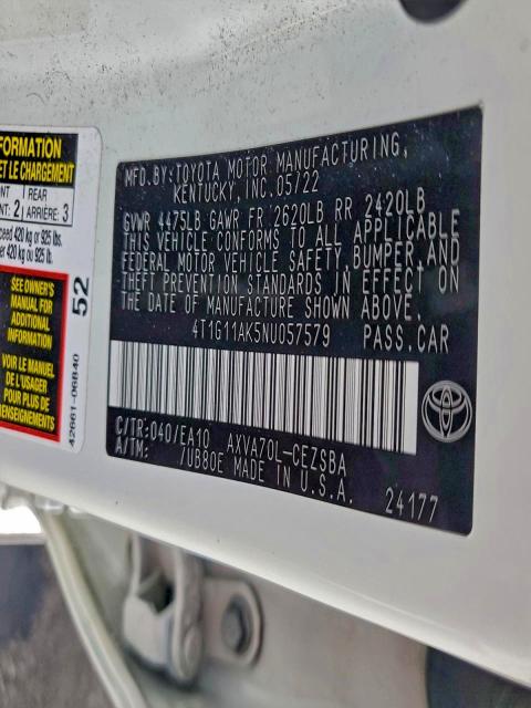 2022 TOYOTA CAMRY SE #3315768402