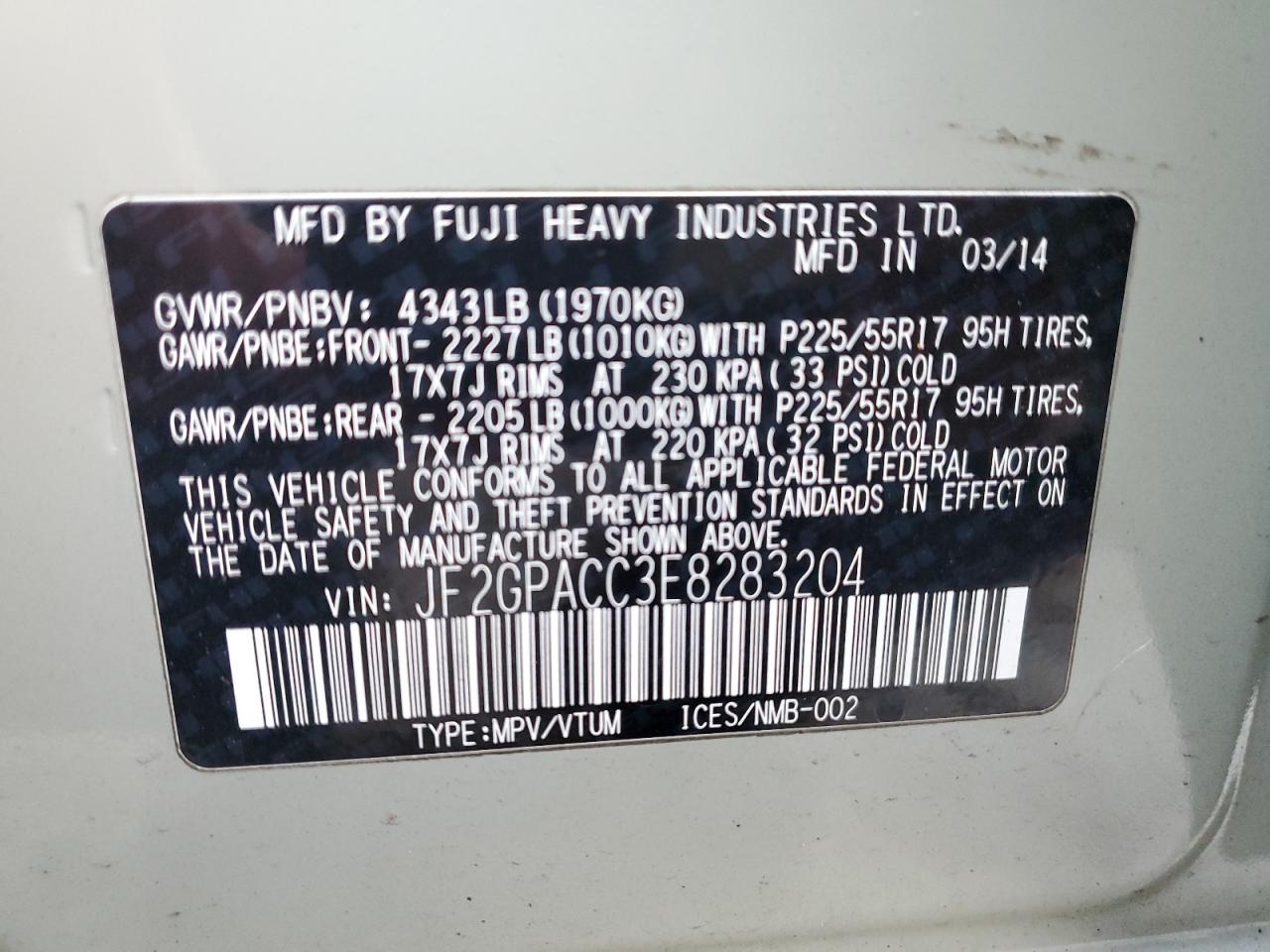 SUBARU XV 2.0 PREMIUM