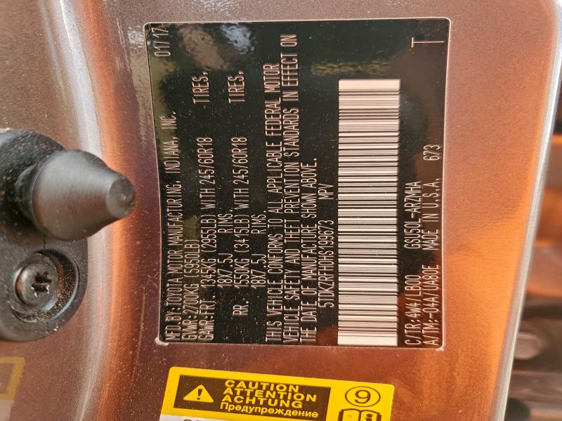 2017 TOYOTA HIGHLANDER #3301854972