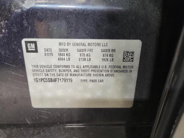 2015 CHEVROLET CRUZE LT #3285720680