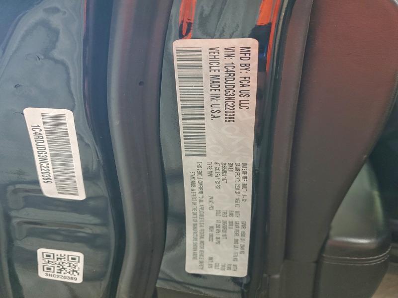 2022 DODGE DURANGO GT #3303919686