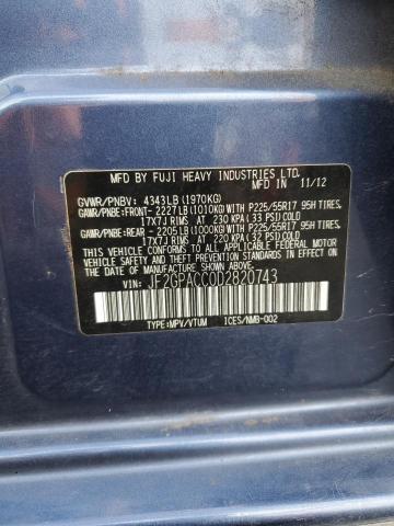 2013 SUBARU XV CROSSTR #3315929134