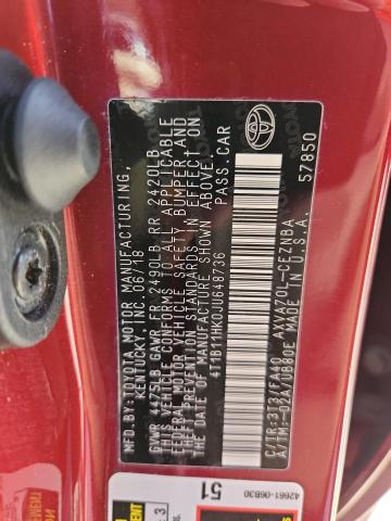 2018 TOYOTA CAMRY L #3310370967