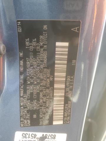 2014 TOYOTA SIENNA XLE - 5TDYK3DCXES460015