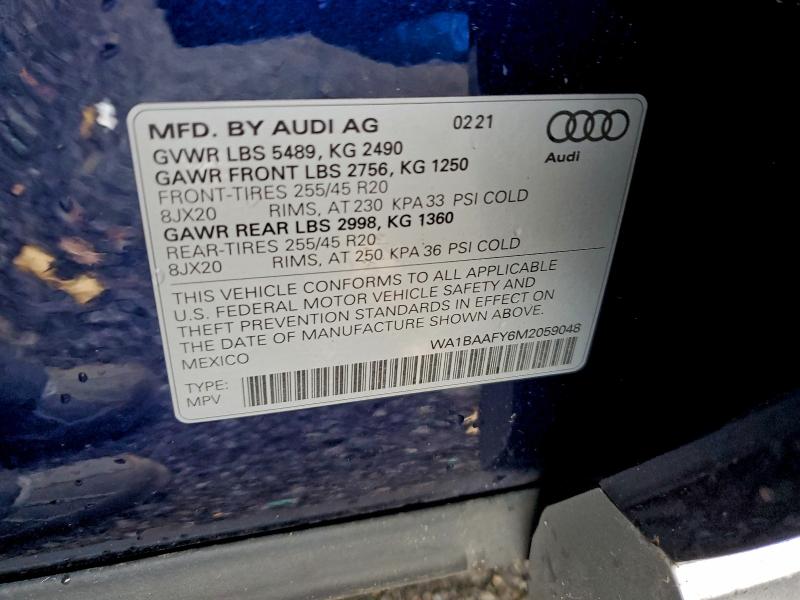 2021 AUDI Q5 PREMIUM #3303724475