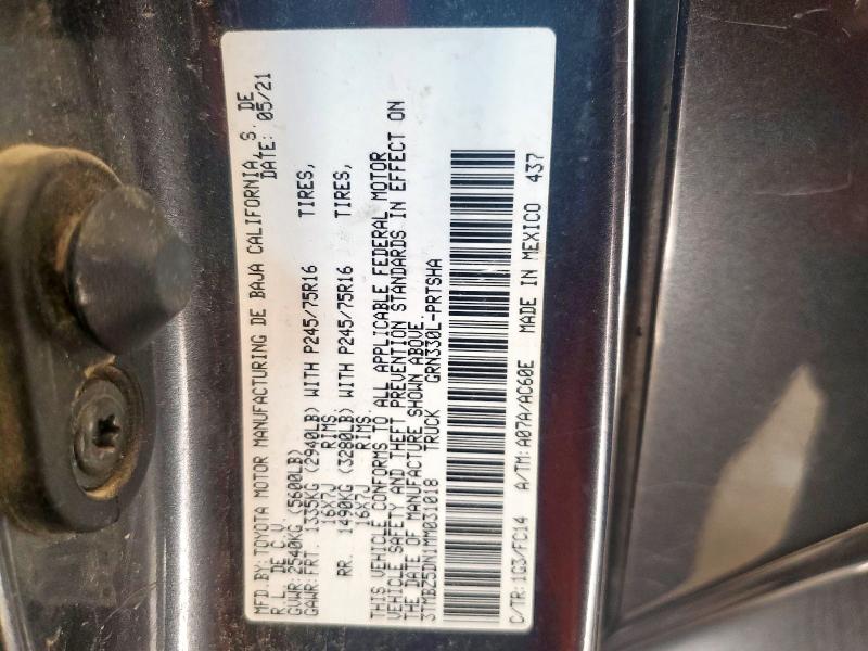 2021 TOYOTA TACOMA DOU #3294452498