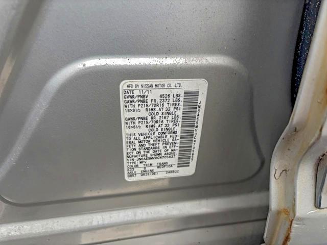 2012 NISSAN ROGUE S #3296911877