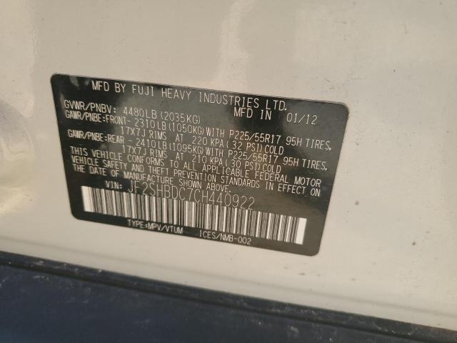 2012 SUBARU FORESTER 2 - JF2SHBDC7CH440922