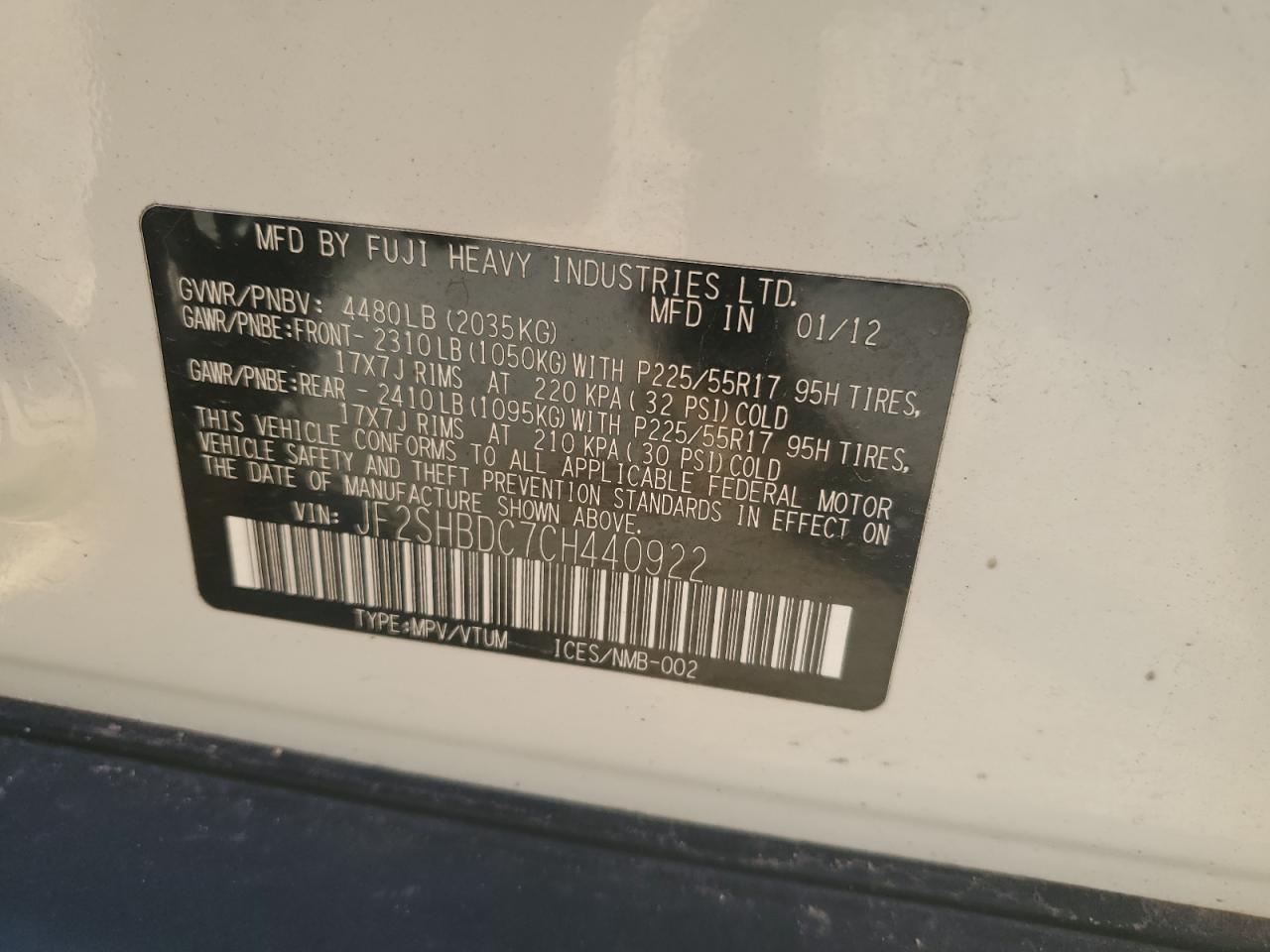 SUBARU FORESTER 2.5X PREMIUM