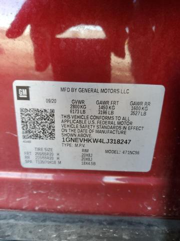 2020 CHEVROLET TRAVERSE L #3296450653