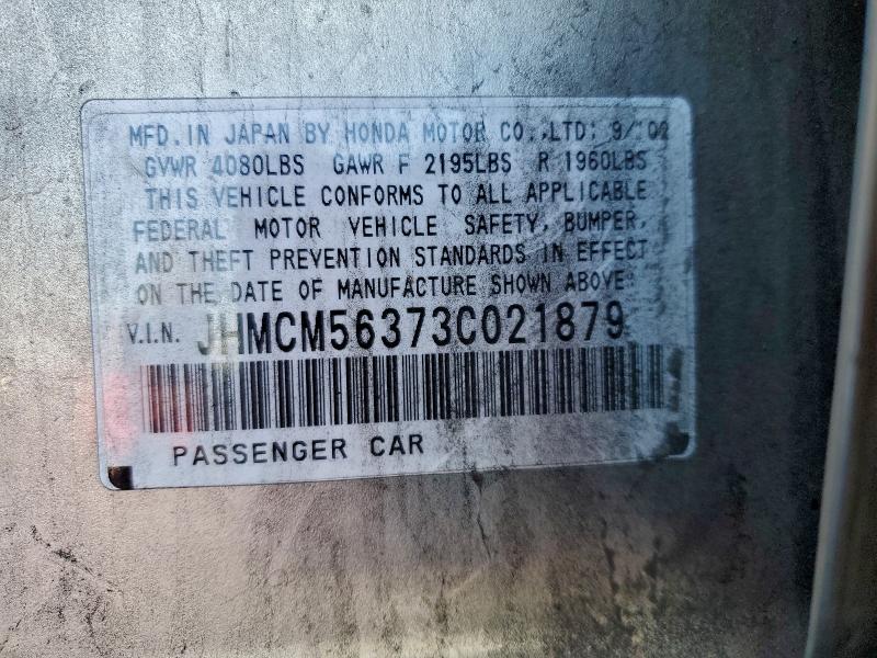 2003 HONDA ACCORD LX #3301933501