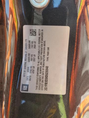 2013 CHEVROLET CAMARO LT - 2G1FB3D38D9235843