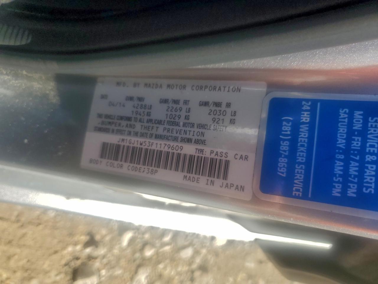 MAZDA 6 GRAND TOURING