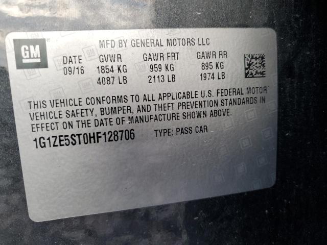 2017 CHEVROLET MALIBU LT - 1G1ZE5ST0HF128706