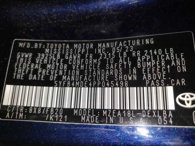 2023 TOYOTA COROLLA LE - 5YFB4MDE4PP045498