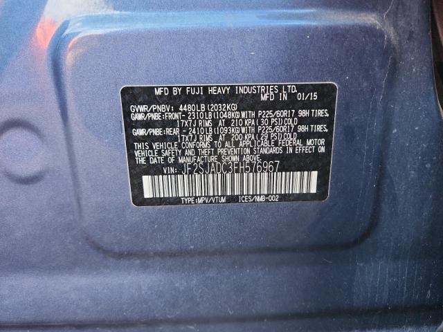 2015 SUBARU FORESTER 2 - JF2SJADC3FH576967