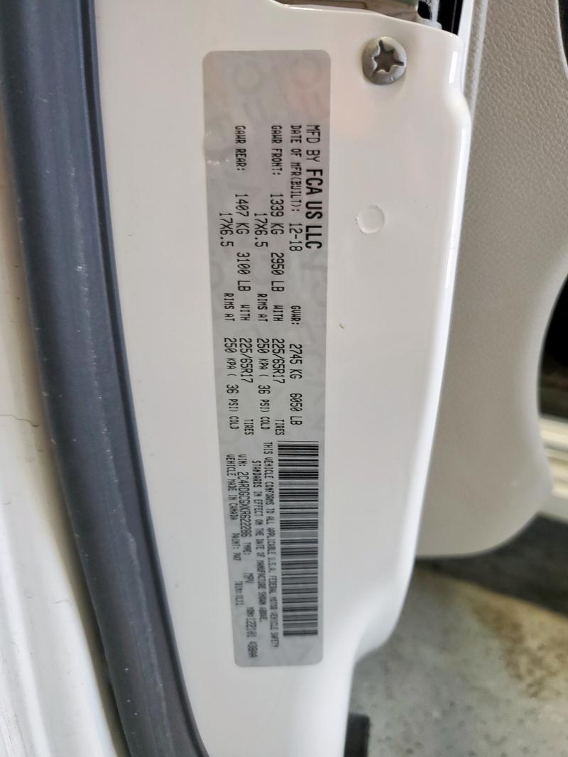 2019 DODGE GRAND CARA #3294149940