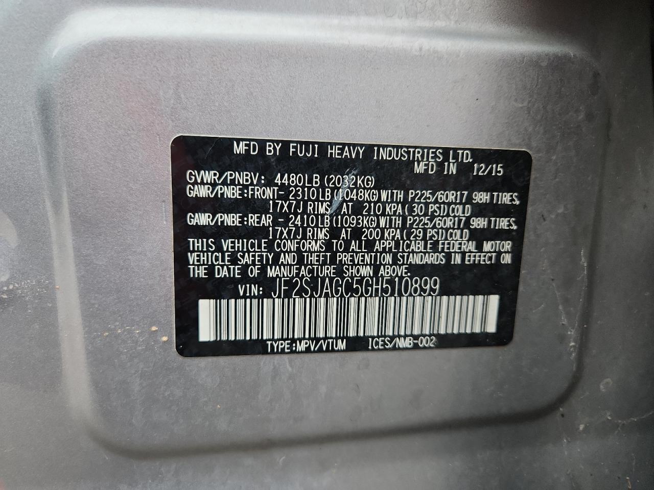 SUBARU FORESTER 2.5I PREMIUM