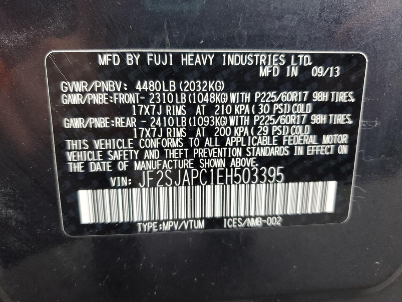 SUBARU FORESTER 2.5I TOURING